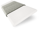 ColorizedSwatch Brightest White and Elephant Grey Wooden Blind - 50mm Slat sample image 3255