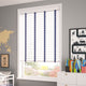ColorizedZoom Brightest White and Denim Wooden Blind - 50mm Slat 3254