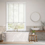 Colorized Chiffon White & Chic Grey Wooden Blind - 50mm Slat 3257