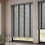 ColorizedZoom Husky Grey & Noir Wooden Blind - 50mm Slat 3262