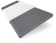 ColorizedSwatch Husky Grey & White Chantilly Wooden Blind - 50mm Slat sample image 3263