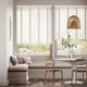 Colorized Eggshell & Nickel Faux Wood Blind - 50mm Slat 3280