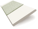 ColorizedSwatch Eggshell & Nickel Faux Wood Blind - 50mm Slat sample image 3280