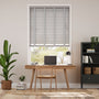 Colorized Pebble Grey & Smoke Faux Wood Blind - 50mm Slat 3308