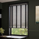 ColorizedZoom Steeple Grey & Jet Faux Wood Blind - 50mm Slat 3311