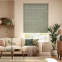 Colorized Sage Wooden Blind - 50mm Slat 3332