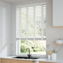 ColorizedZoom Arctic Gloss & Chalk Wooden Blind - 50mm Slat 3353