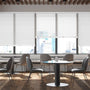 Colorized Contract Tampa Alpine White Faux Wood Blind - 50mm Slat 3359