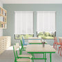 Colorized Contract Atlanta Icy White & Igloo Faux Wood Blind - 50mm Slat 3363