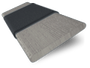 ColorizedSwatch Contract Atlanta Warm Grey & Midnight Faux Wood Blind - 50mm Slat sample image 3364