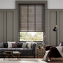 Colorized Natural Bamboo Umber & Jet Wooden Blind - 50mm Slat 3389