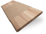 ColorizedSwatch Chestnut & Chevron Tan Faux Wood Blind - 50mm Slat sample image 3397