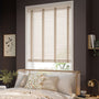 ColorizedZoom Nordic Oak & Chevron Tan Faux Wood Blind - 50mm Slat 3398