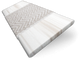 ColorizedSwatch Birch Bark & Chevron Cream Faux Wood Blind - 50mm Slat sample image 3400