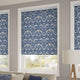 ColorizedZoom William Morris Strawberry Thief Indigo Blue Roller Blind 3818
