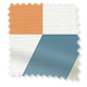 ColorizedSwatch Nuevo Blocks Sapphire Roller Blind sample image 3889
