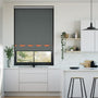 Colorized Mr Fox Border Charcoal Roller Blind 4003