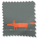 ColorizedSwatch Mr Fox Border Charcoal Roller Blind sample image 4003