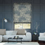 Colorized Pinion Vintage Linen Storm Blue Roman Blind 6689