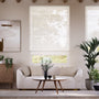 Colorized Ionian Voile Cloud White Roman Blind 6866