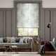 Colorized Moonlit Fern Faux Silk Pastel Blue Roman Blind 6889