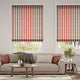 Colorized Twill Stripe Linen Party Red Roman Blind 6891