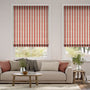 Colorized Twill Stripe Linen Party Red Roman Blind 6891