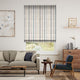 Colorized Twill Stripe Linen Ribbon Blue Roman Blind 8961