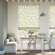 Colorized Large Rosehip Leaf Light Green Roman Blind 7050