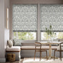 Colorized William Morris Strawberry Thief Manor Grey Roman Blind 7090