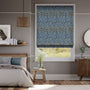Colorized William Morris Willow Bough Midnight Roman Blind 7102