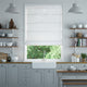 Colorized Lumiere Unlined Bijou Linen White Roman Blind 7146