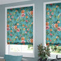ColorizedZoom Bella Heron Turquoise Roman Blind 7167