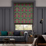 Colorized William Morris Pimpernel Teal Roman Blind 8945