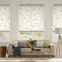 Colorized Electric Springs Dawn Chorus Slate Roman Blind 7351