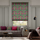 Colorized Electric William Morris Pimpernel Teal Roman Blind 7361