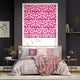 Colorized Ikat Damask Cherry Roman Blind 7379