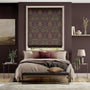 Colorized William Morris Blackthorn Damson Roman Blind 7503