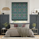 Colorized William Morris Blackthorn Indigo Roman Blind 7504