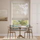 Colorized William Morris Willow Bough Voile Linen Roman Blind 7534