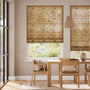 Colorized Electric Java Cedar & Demerara Roman Blind 7734