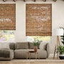 Colorized Electric Gabor Chestnut Roman Blind 7751