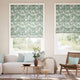 Colorized Porcelain Garden Morning Green Roman Blind 7802