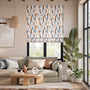 Colorized Torillo Terracotta & Pacific Roman Blind 7875