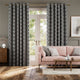 Colorized Lattice Black Curtains 5618