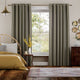 Colorized Twill Stripe Linen Gold Shadow Curtains 5706