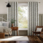 Colorized William Morris Pimpernel Dove Grey Curtains 5905