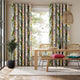 Colorized Inky Botanical Tropical Curtains 6054