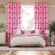 Colorized Ikat Damask Cherry Curtains 6140