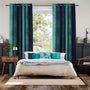 Colorized Watercolour Teal Curtains 6310